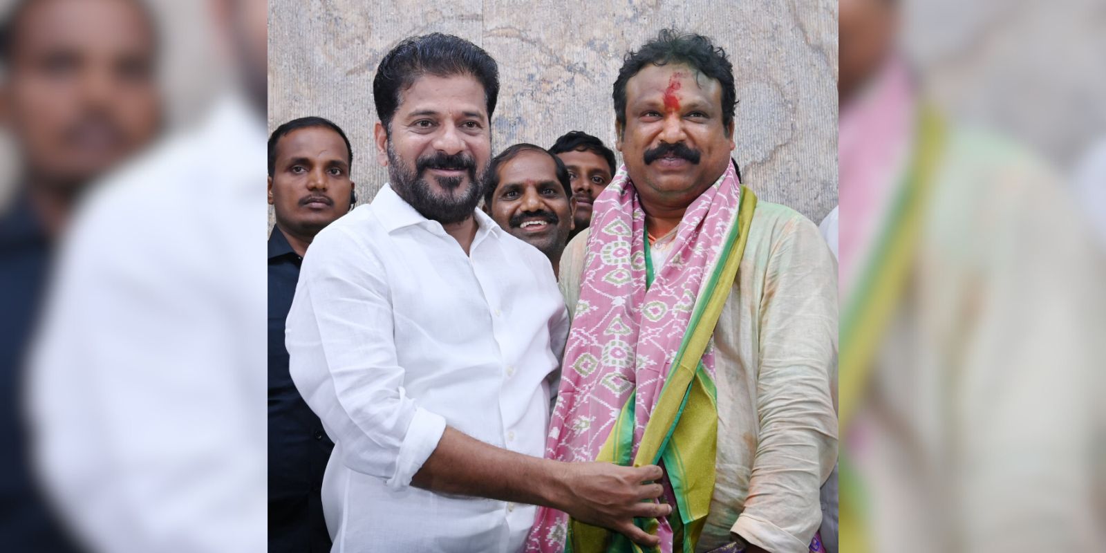 Revanth Reddy felicitates Sri Ganesh