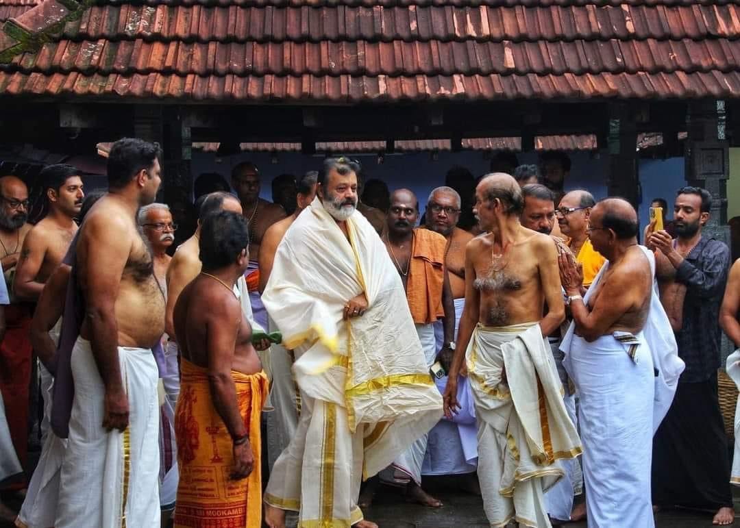 Suresh Gopi at Tali temple.