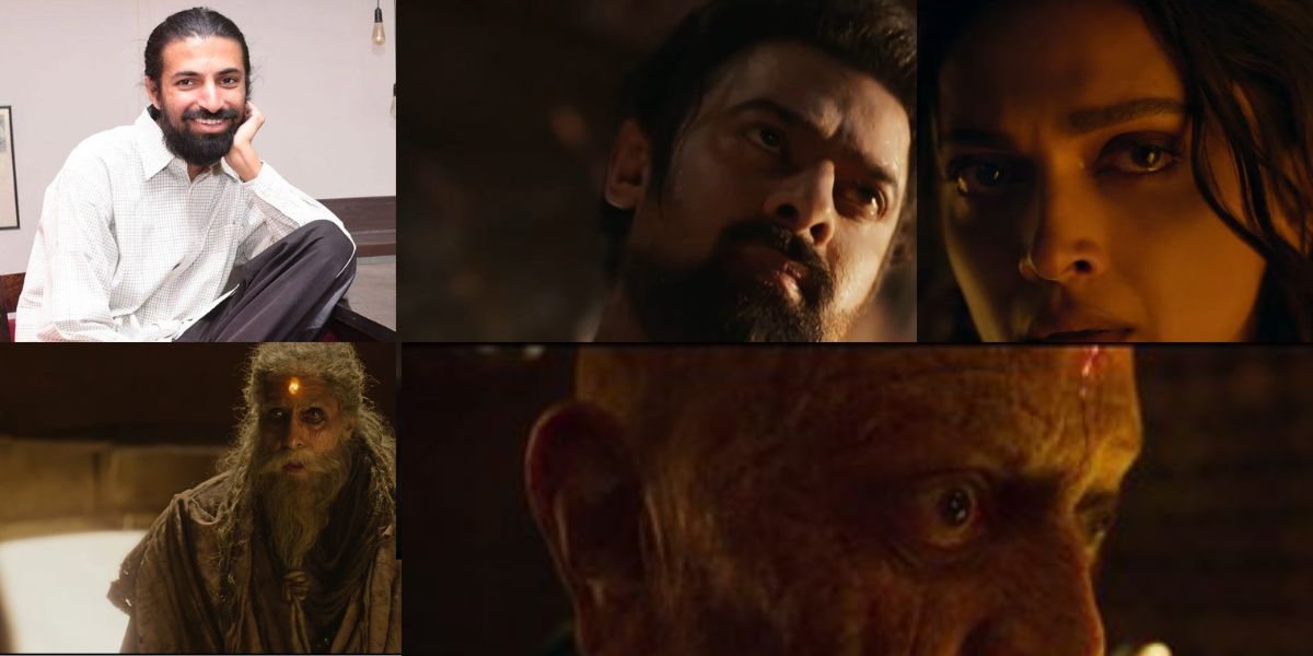 Nag Ashwin, and a collage of stills from ‘Kalki 2898’ trailer. Nag Ashwin, and a collage of stills from 'Kalki 2898' trailer.