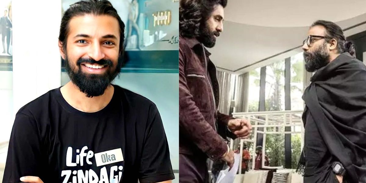 Nag Ashwin; Ranbir Kapoor and Sandeep Vanga Reddy on the sets of 'Animal'. (X)