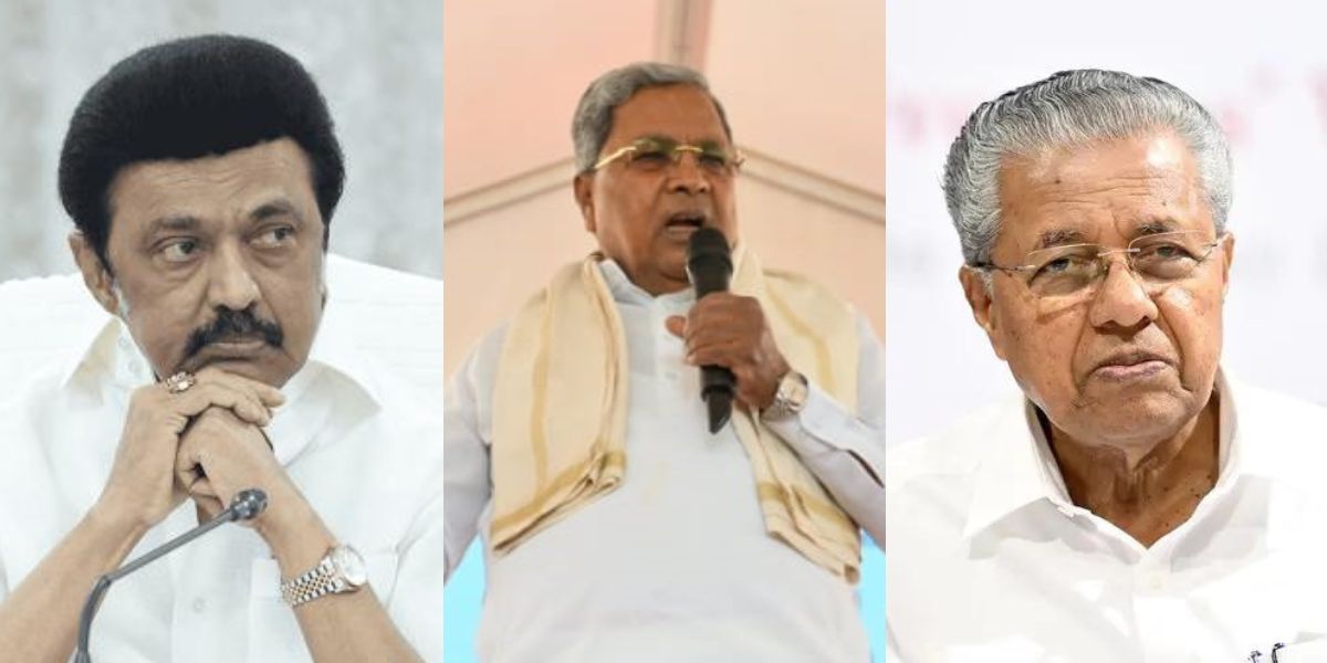 Chief Ministers MK Stalin, Siddaramaiah and Pinarayi Vijayan.