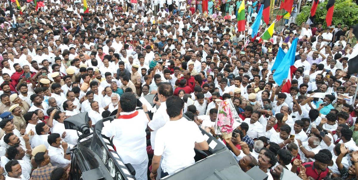 File photo of DMK's campaign in Vikravandi