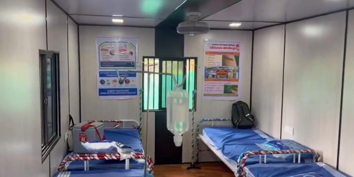 Representative image of a container hospital How tribal villagers in Telangana now have access to healthcare