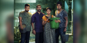 Raayan's family played by Kalidas, Dhanush, Dushara, and Sundeep Kishan