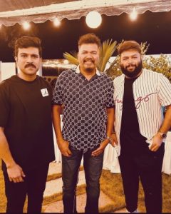 Ram Charan with Shankar and Thaman