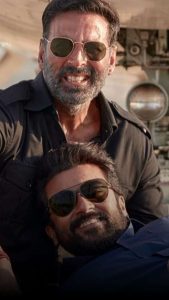 Akshay Kumar and Suriya on the sets of 'Sarfira'. (Instagram)