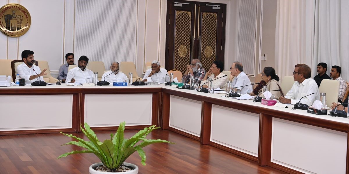 Telangana Chief Minister Revanth Reddy with educationists