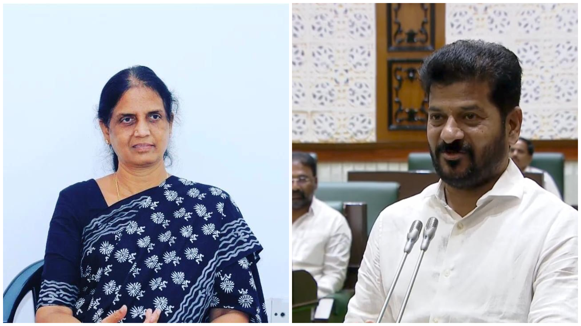 Telangana CM, BRS MLA Sabitha Indra Reddy trade barbs in Assembly Telangana CM, BRS MLA Sabitha Indra Reddy trade barbs in Assembly