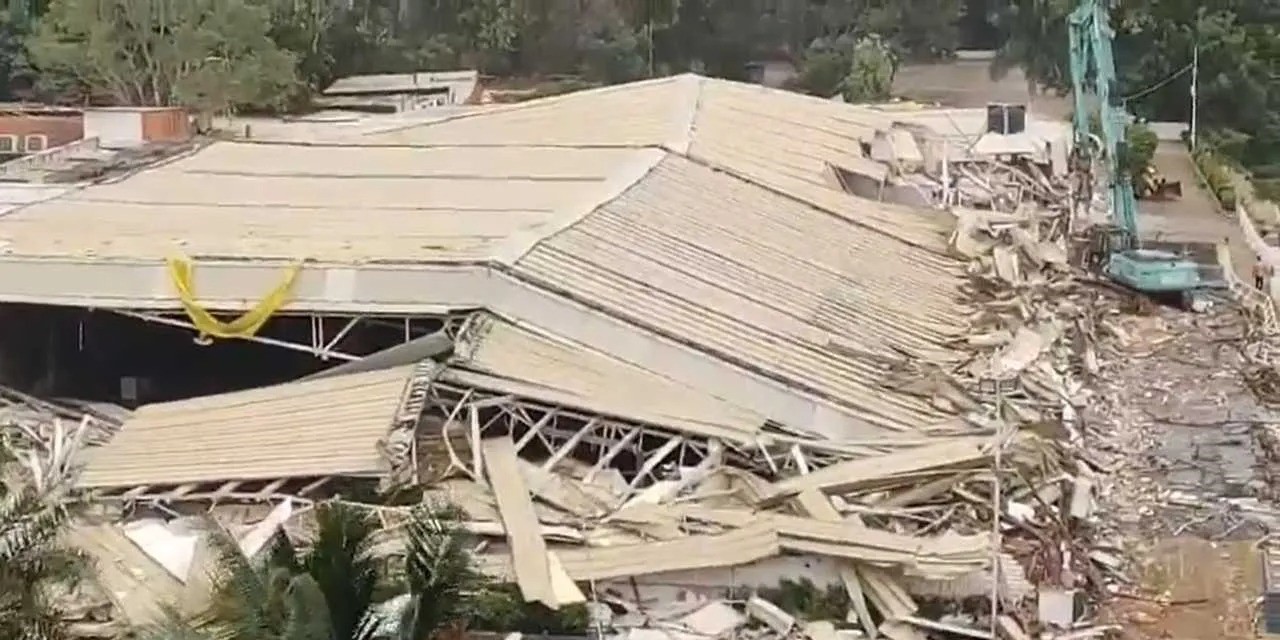 HYDRAA demolished N Convention Centre of Nagarjuna. (Supplied) HYDRAA demolished N Convention Centre of Nagarjuna. (Supplied)