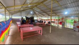 Temporary postmortem facility at Chulika Madrasa Hall