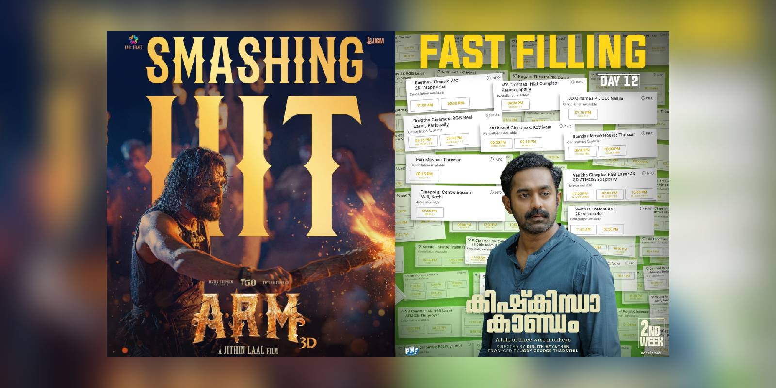 ARM and Kishkindha Kaandam neck and neck at Kerala box office ARM and Kishkindha Kaandam neck and neck at Kerala box office