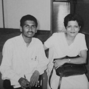 The author with Gauri Lankesh in 2003. (Supplied)