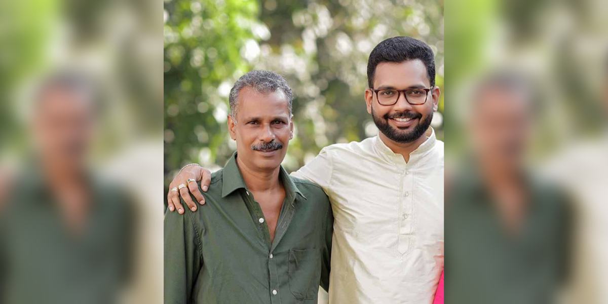 Dr Ashwin Pachaatt Vinod with his late father.