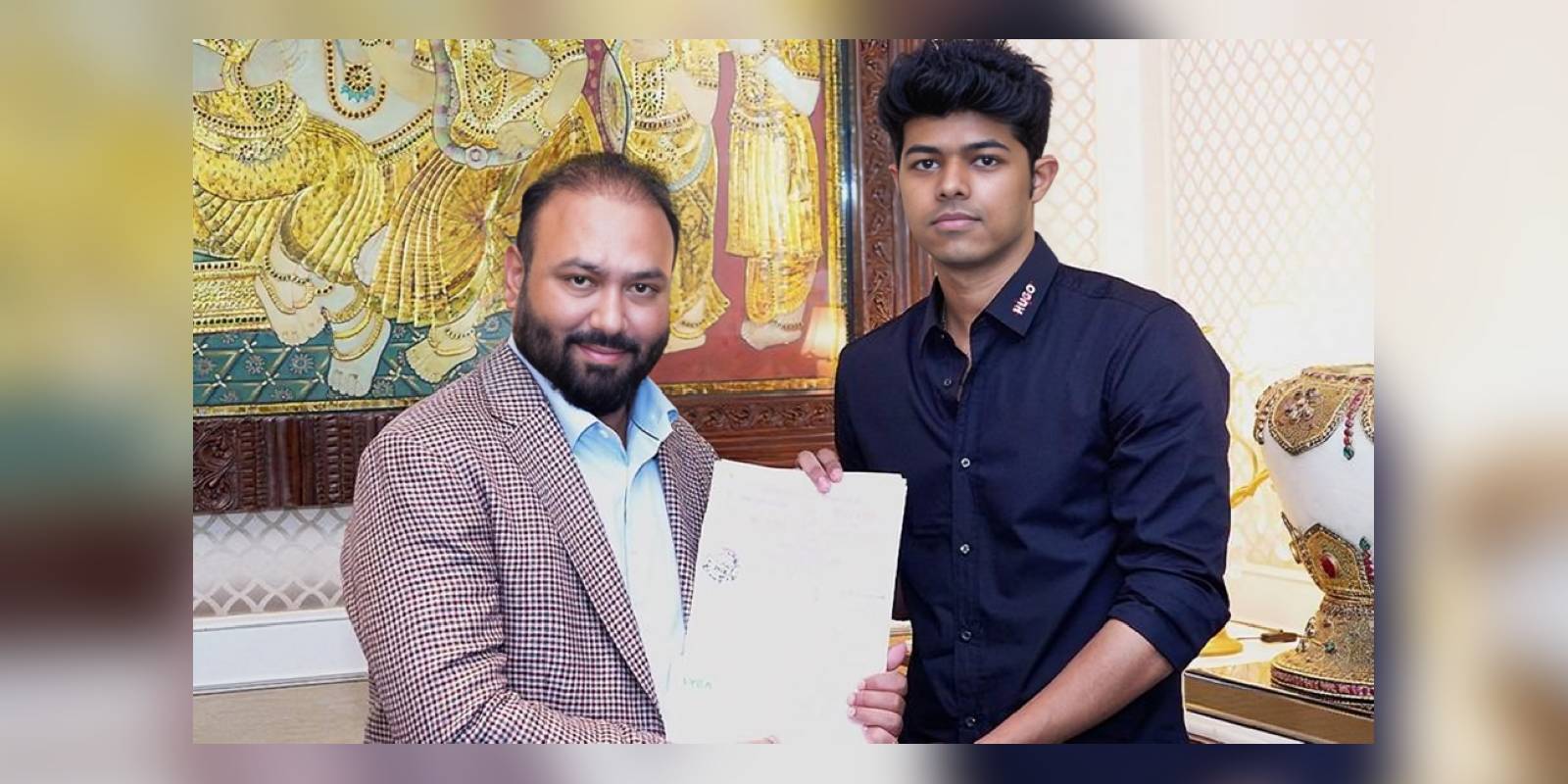 File photo of Jason Sanjay announcing his directorial debut