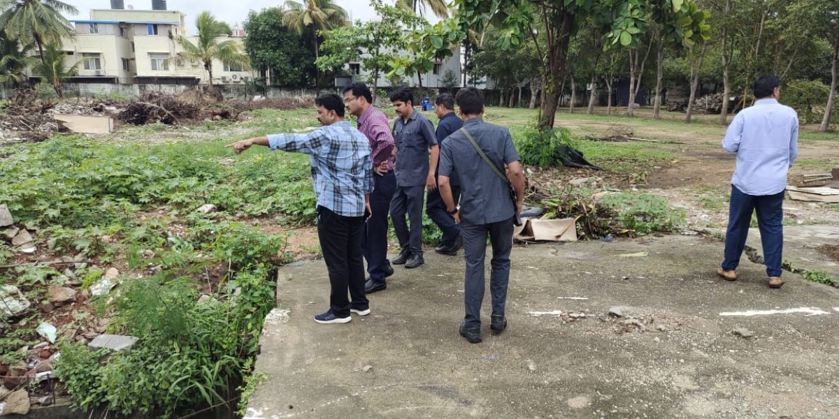 HYDRAA officials inspecting a nala in Tirumalagiri. (X) HYDRAA officials inspecting a nala in Tirumalagiri. (X)