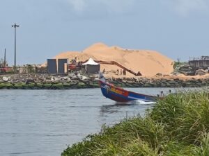 Dredging of sand by Adani Group.