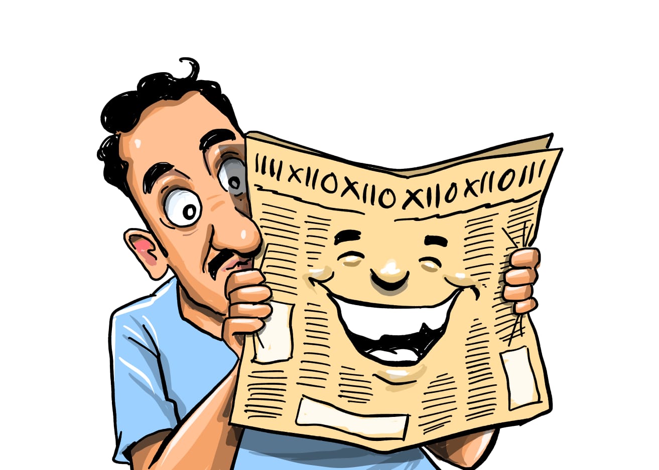 InJest in a satirical column by South First. Names, places, situations are all fictitious. Caricature by Satish Acharya/South First.