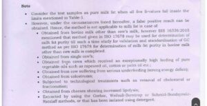 Supposed Annexure I of NDDB lab report on ‘Ghee’ sample sent to TTD in July second week shows grounds for false positives.