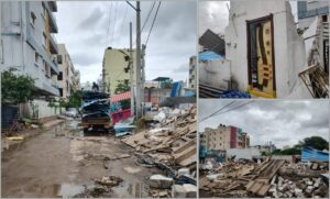 Vijaya's business after it was razed. 
