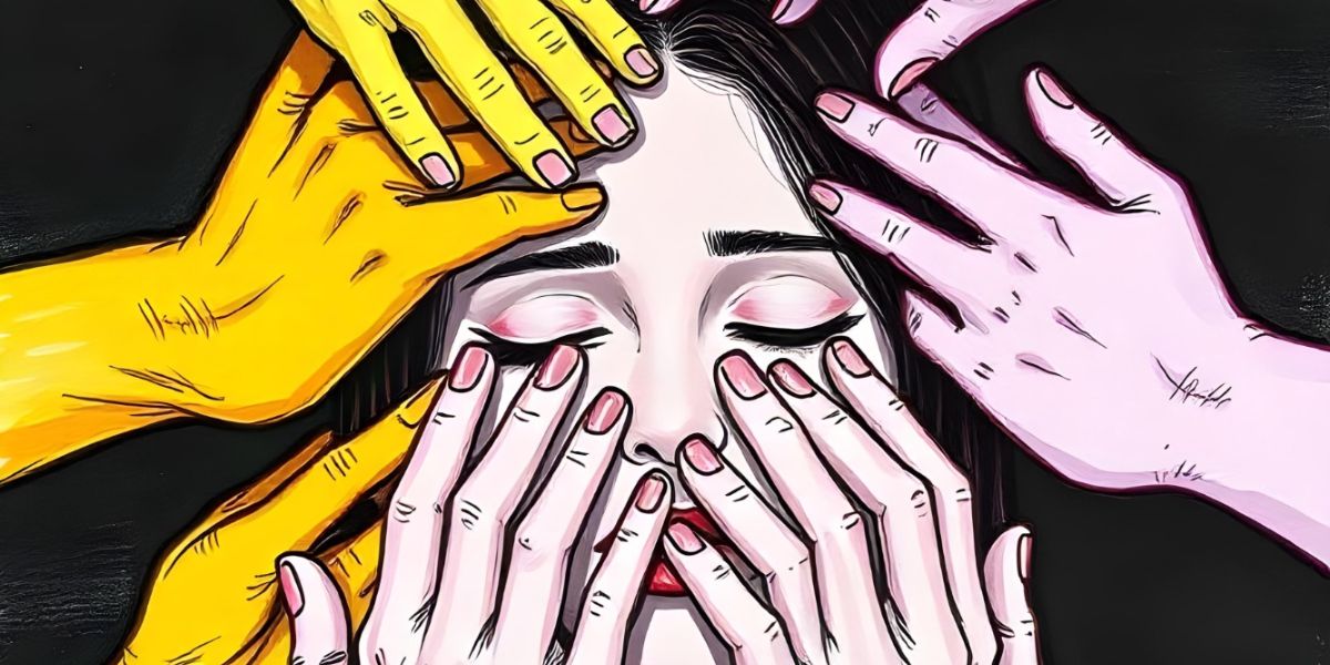 AI generated image of a woman getting sexually harassed Kolkata doctor's rape and murder and the anti rape bill