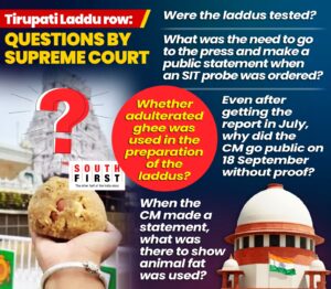 Tirupati Laddu row Questions by Supreme Court
