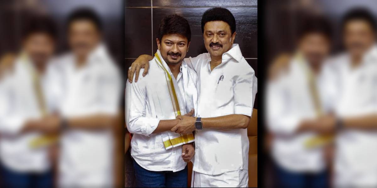 Udhayanidhi with father and Tamil Nadu Chief Minister MK Stalin. (Supplied)