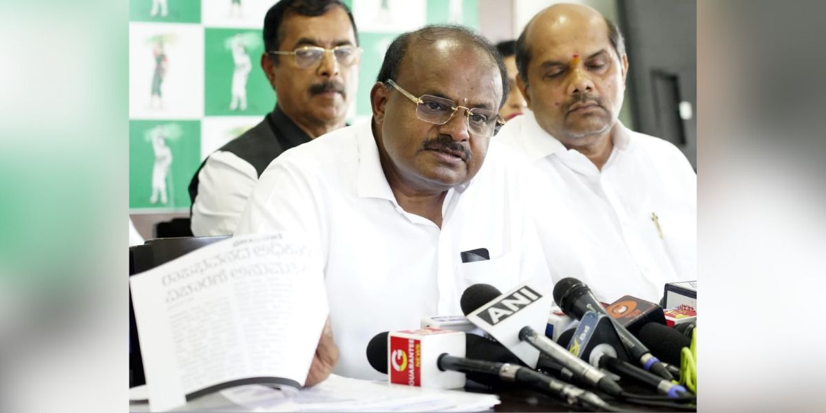 Union Minister HD Kumaraswamy levelled serious allegations ADGP M Chandra Sekhar on Saturday. (Supplied)