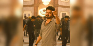 Vijay in a still from The GOAT
