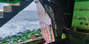 Manju Sony's home, which was destroyed by sea incursion in the last week of August.