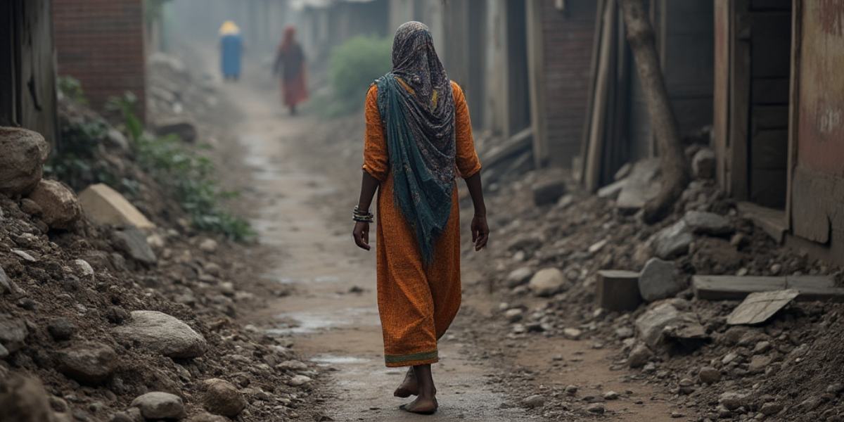 Representative image People living with poverty in India