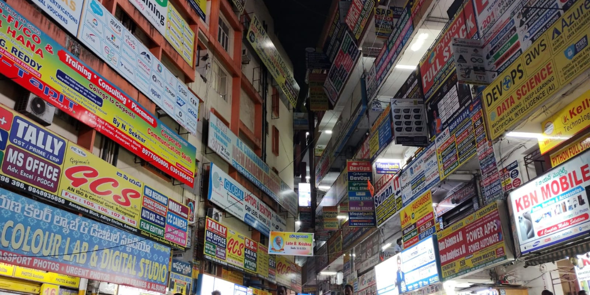 Ameerpet is home to numerous IT coaching centres, drawing in crowds from across the country
