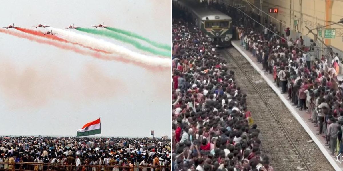 Crowd at Chennai marina beach IAF airshow at Chennai marina beach turn deadly