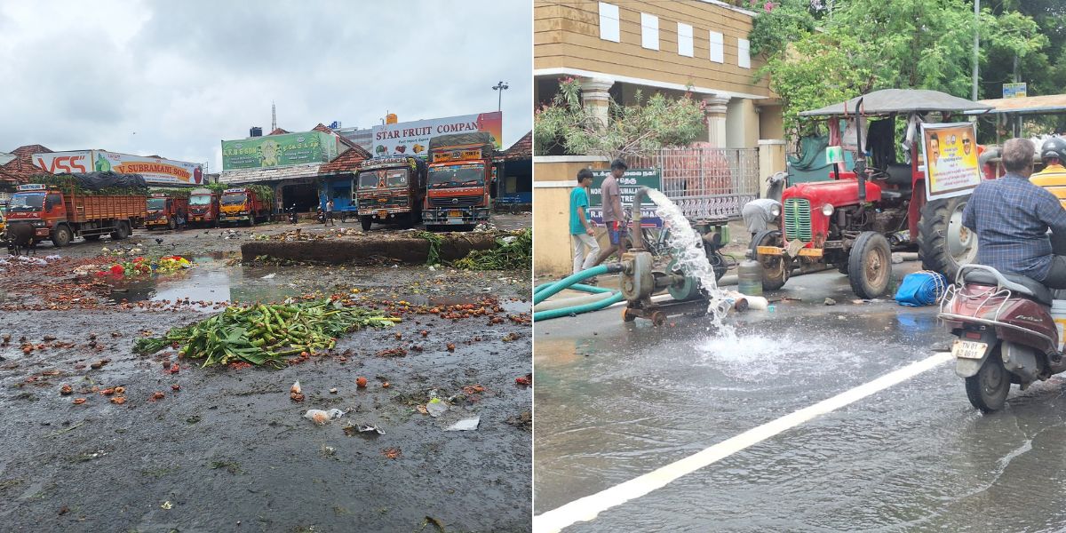 Scenes of flood inundated Chennai Heavy rains leave Chennai flooded