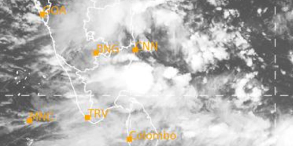 Cloud formation over Tamil Nadu on 14 October. (IMD)