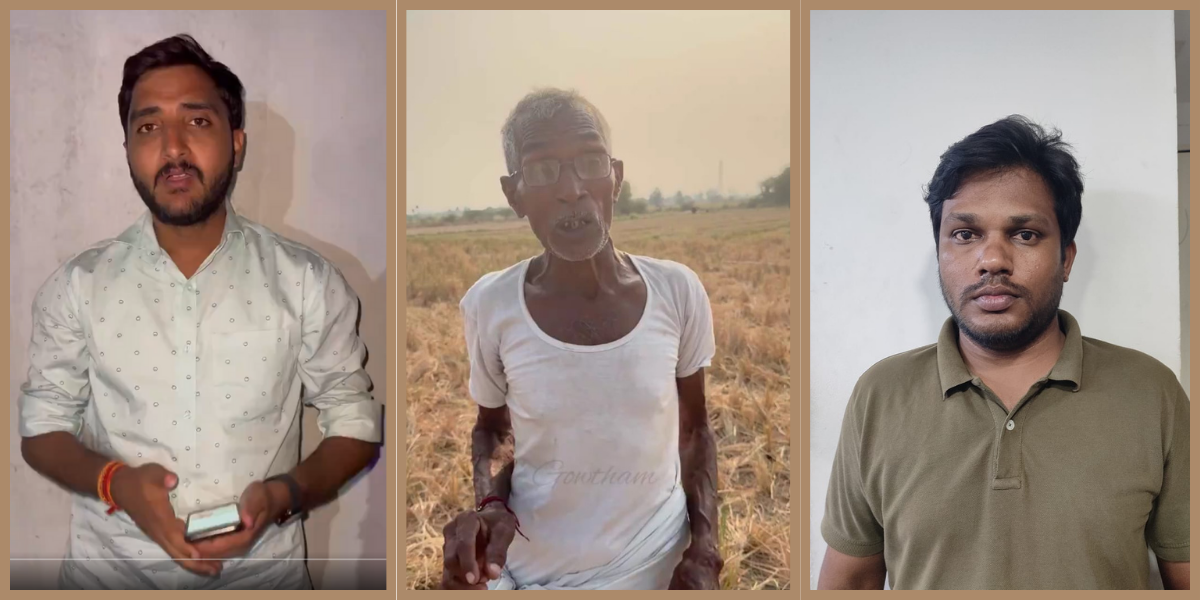 From left to right Gowtham Pothagoni, Farmer Mallaiah, and Ravi Shankar From left to right Gowtham Pothagoni, Farmer Mallaiah, and Ravi Shankar. Both Gowtham and Ravi are facing police action for criticising the government on X