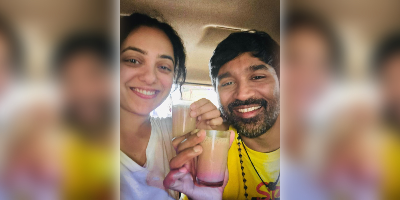 Nithya Menen and Dhanush