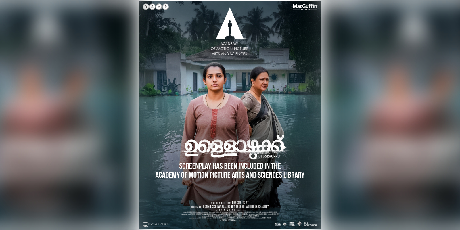 'Ullozhukku' screenplay added to the library of the Academy of Motion Picture Arts and Sciences