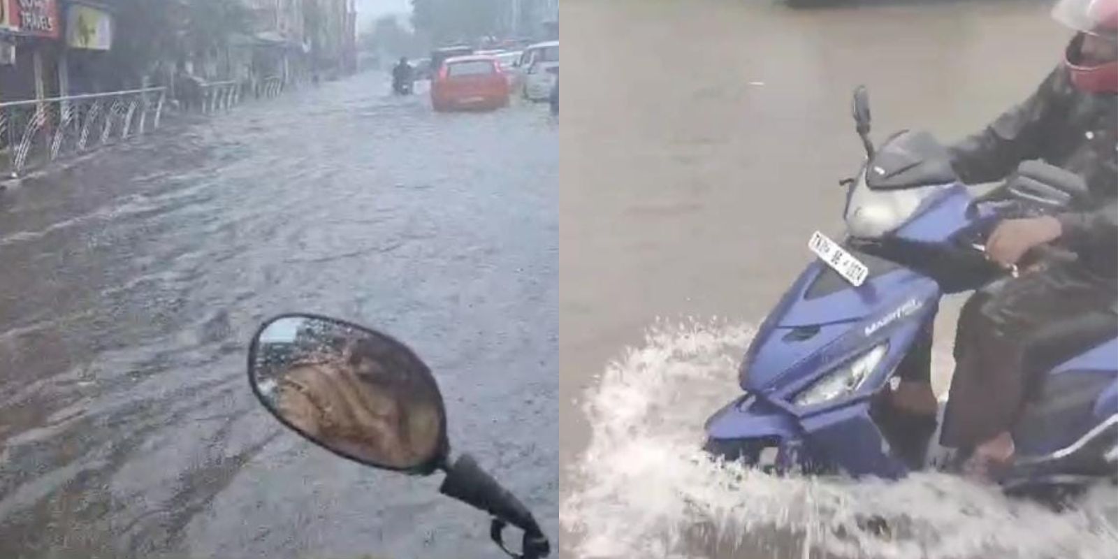 Waterlogged roads in Chennai