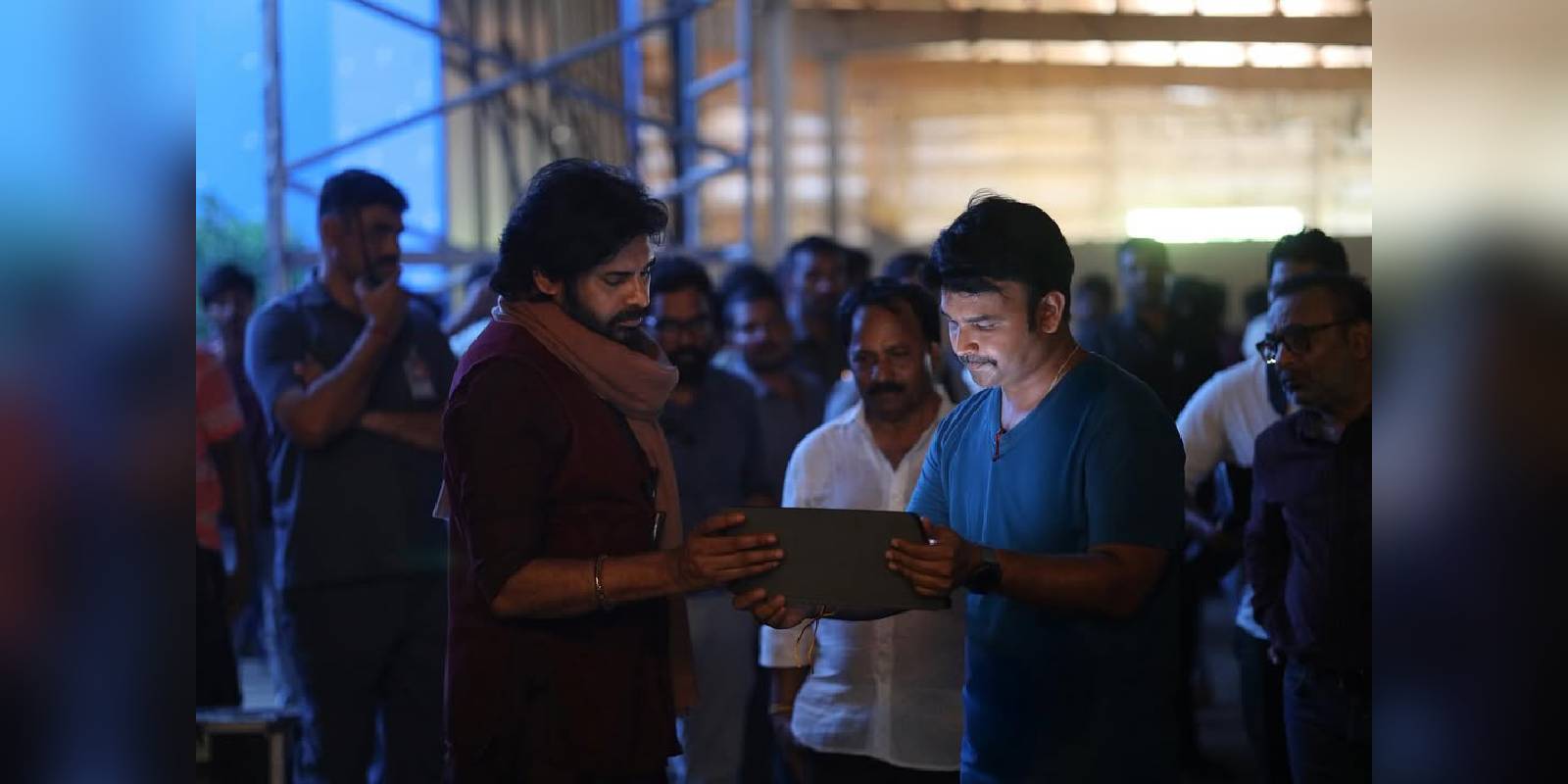 Pawan Kalyan on the sets of Hari Hara Veera Mallu
