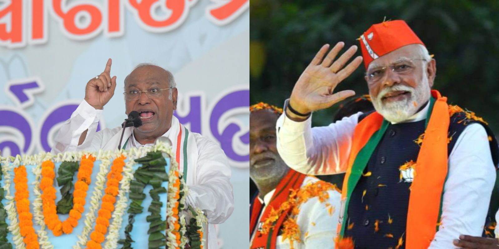 Mallikarjun Kharge and Narendra Modi Mallikarjun Kharge and Narendra Modi
