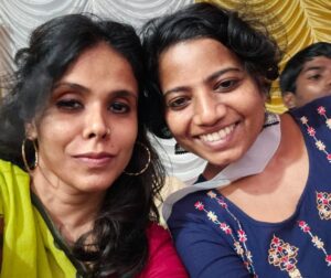 Meena Kandasamy and Suja Bharathy at Chellanam in Kochi. 