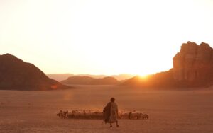 A still from the film Aadujeevitham