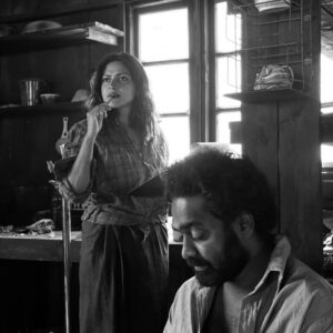 Asif Ali and Amala Paul at the sets of Level Cross