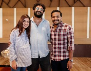 MC Jithin with Nazriya Nazim and Basil Joseph