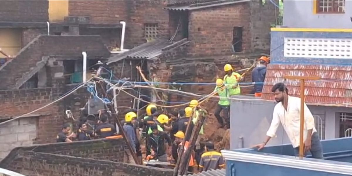 NDRF teams at the landslide site. Tamil Nadu landslide