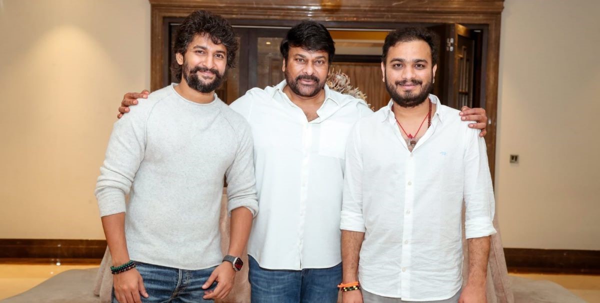 Srikanth Odela with Chiranjeevi and Nani