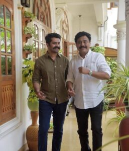 Vishnu Vinay with his father Vinayan