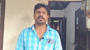 Anand, a resident in the village who found a stray bullet on his sofa. 