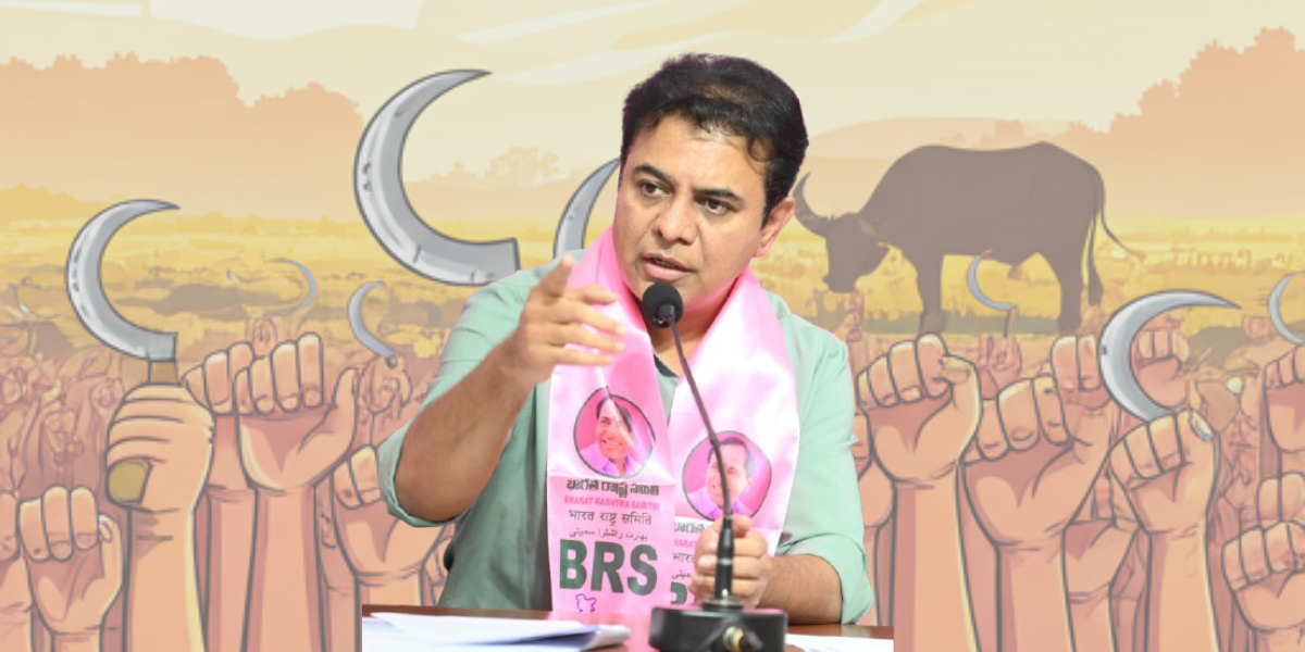 KTR calls for statewide BRS and farmer protest KTR calls for statewide BRS and farmer protest