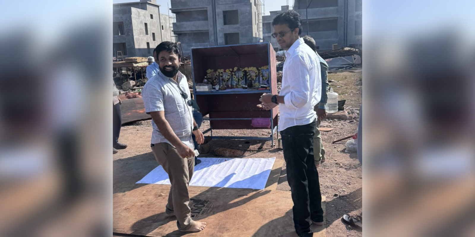 Rahul Sankrityan on the sets of VD14